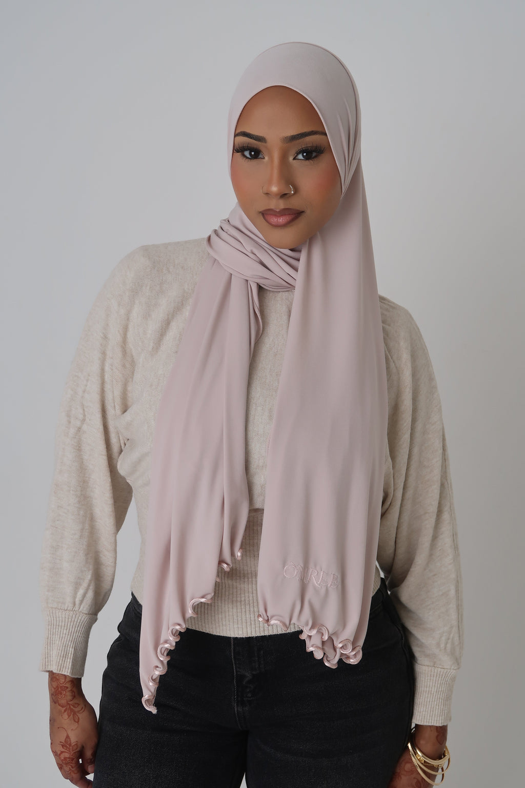 Curly Jersey Premium | Powder Pink