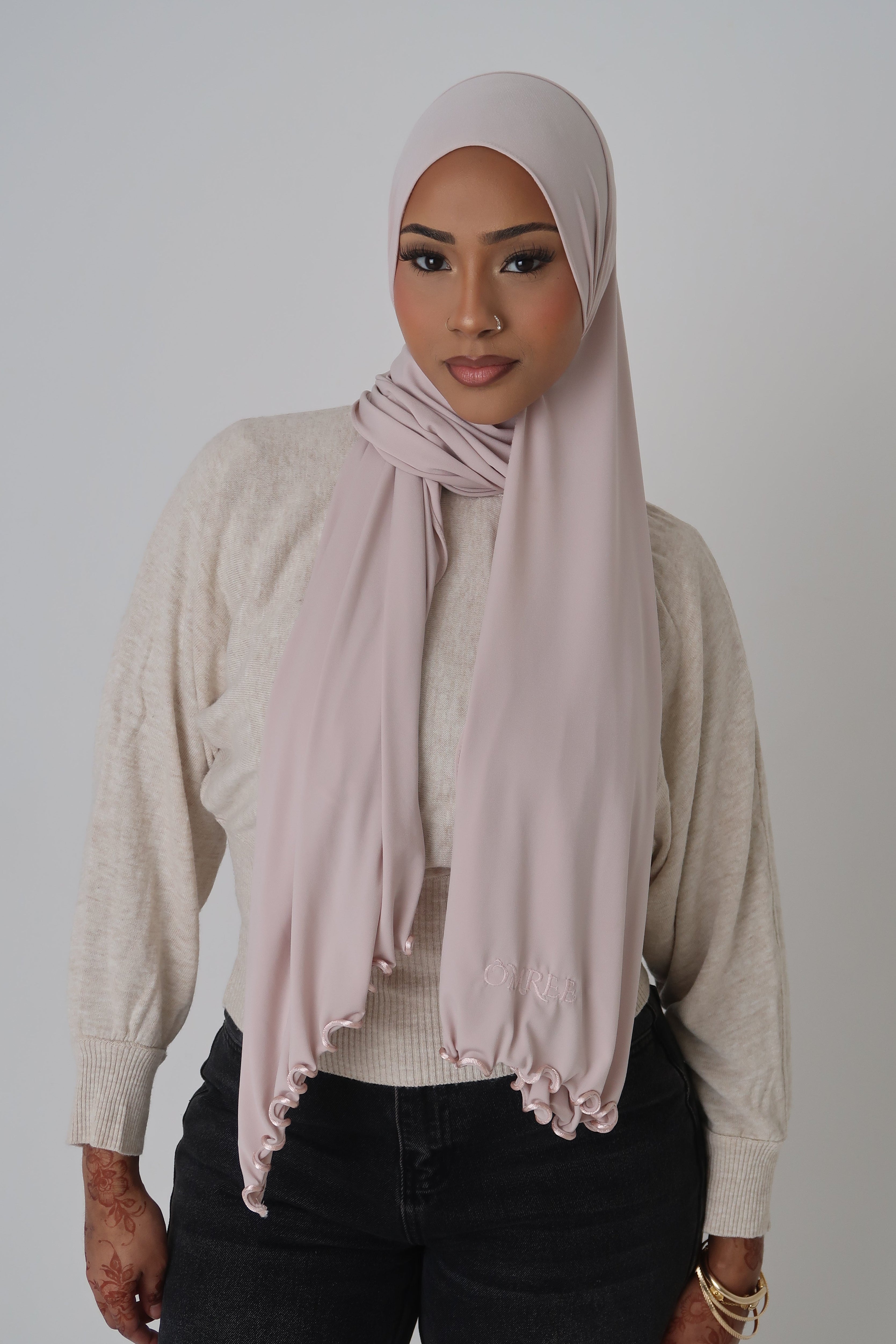 Curly Jersey Premium | Powder Pink
