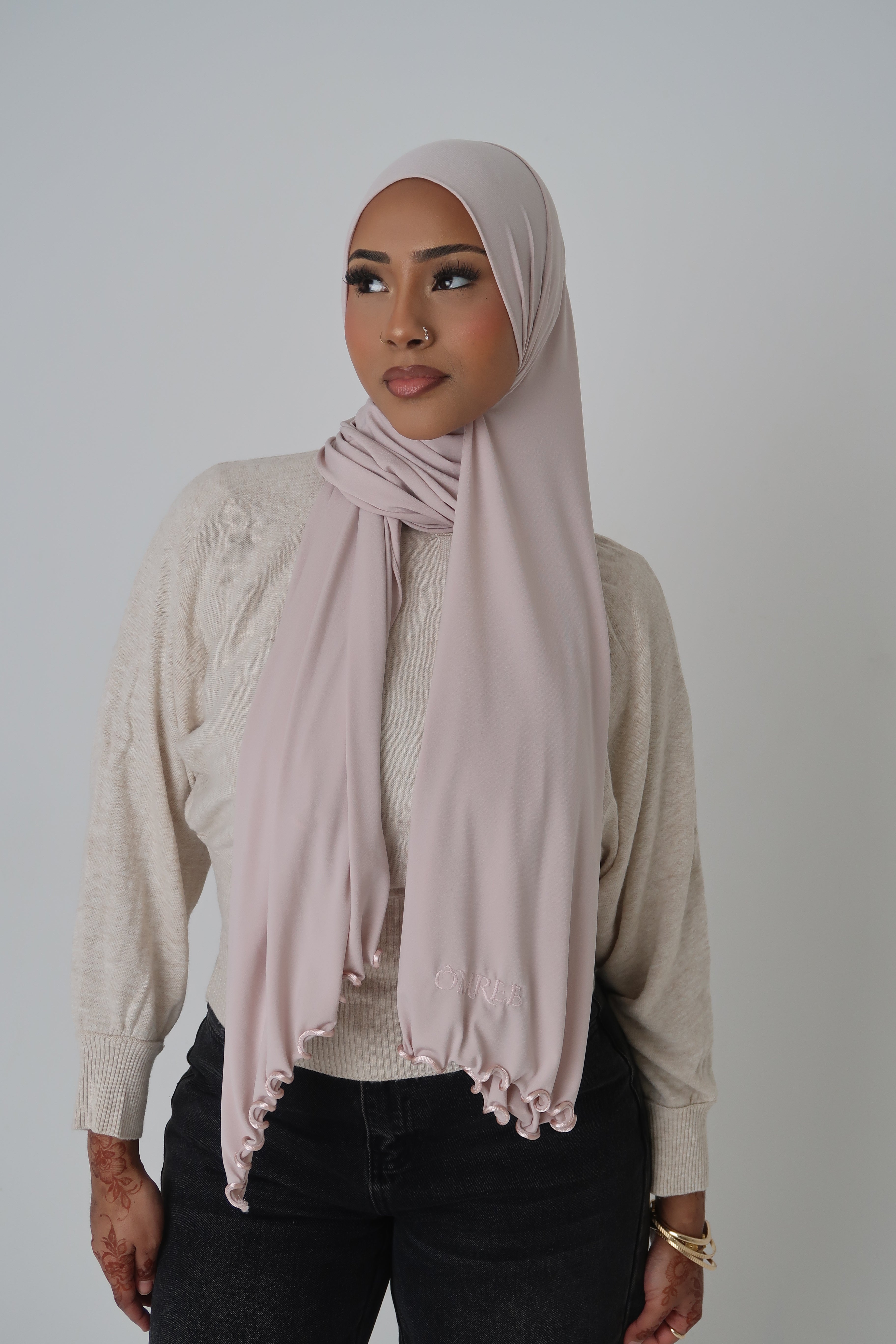 Curly Jersey Premium | Powder Pink