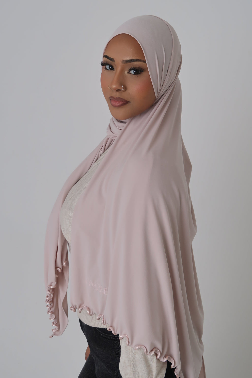 Curly Jersey Premium | Powder Pink