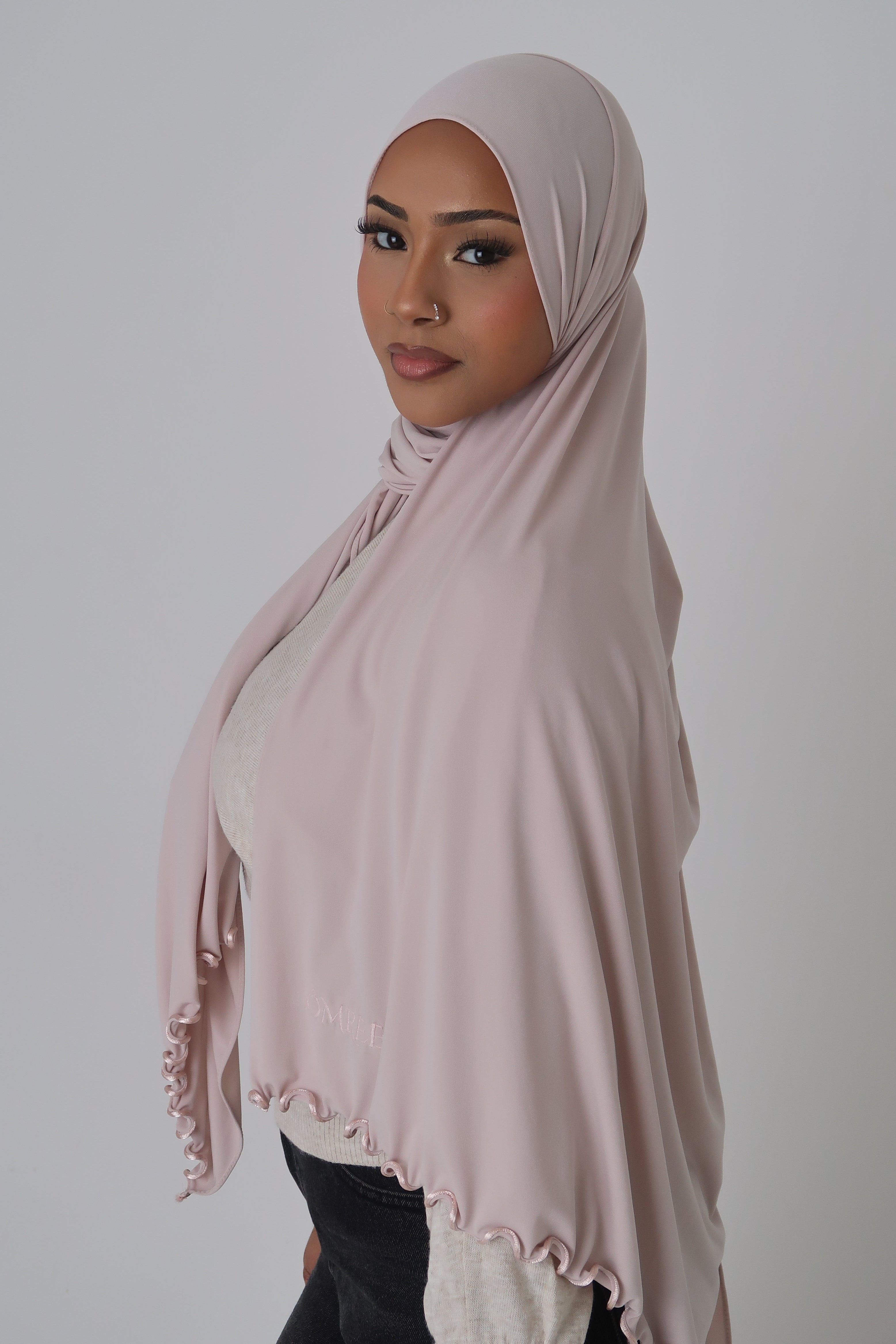 Curly Jersey Premium | Powder Pink